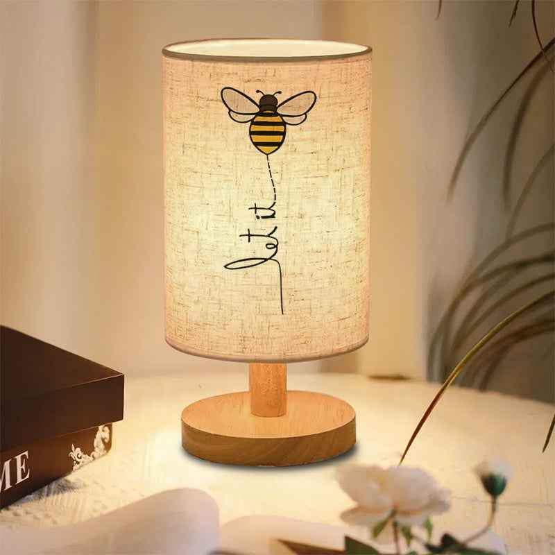 1pc Bee Flight Pattern USB-Powered Table Lamp with Geometric Design - Up-Lighting for Living Room, Bedroom Decor, Modern Home Gift Idea