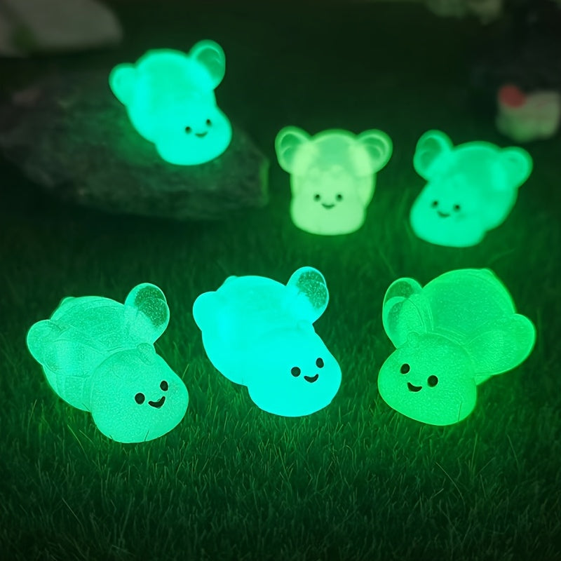 Miniature Craft Bees Light Glow Dark - Set of 6 DIY Decorative Bee Ornaments for Summer Parties and Home Decor