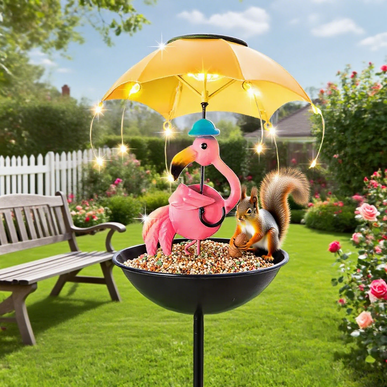 Halloween Bees Light Waterproof Statue - 2pcs Solar-Powered Garden Animal Decor for Lawn and Patio