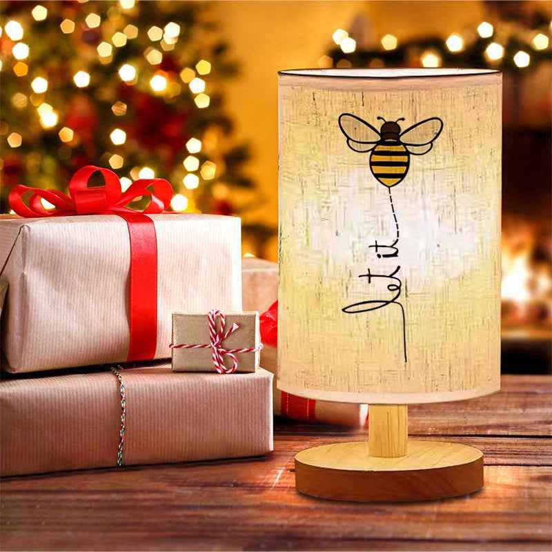 1pc Bee Flight Pattern USB-Powered Table Lamp with Geometric Design - Up-Lighting for Living Room, Bedroom Decor, Modern Home Gift Idea