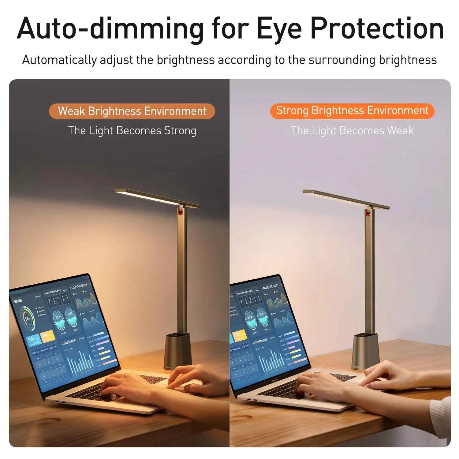 11111111111Bees Light - LED Desk Lamp Eye Protection Study Dimmable, Office Light, Foldable, Adaptive Brightness, Bedside, Read Lamp
