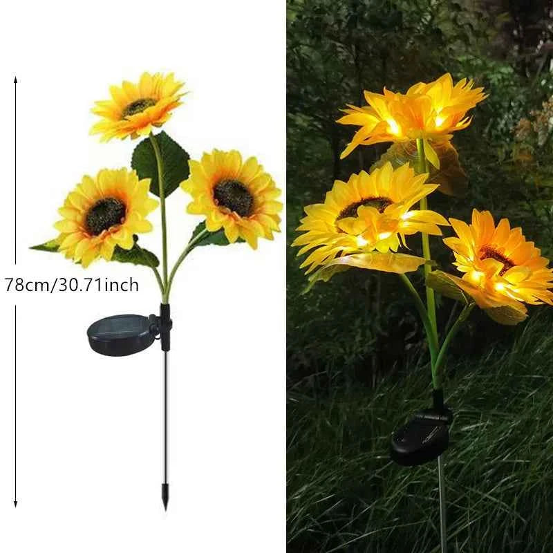 11111111 Bees Light - Solar Sunflower LED Light, Garden & Yard Decor