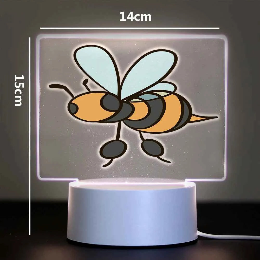 Bees Usb Atmosphere Table Lamp 16 Color Changing Rgb Ambient Lights For Bedroom Festival Home Bedside Gaming Room Decor