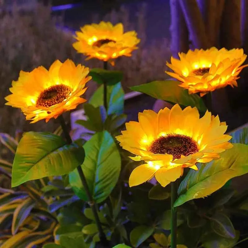 11111111 Bees Light - Solar Sunflower LED Light, Garden & Yard Decor