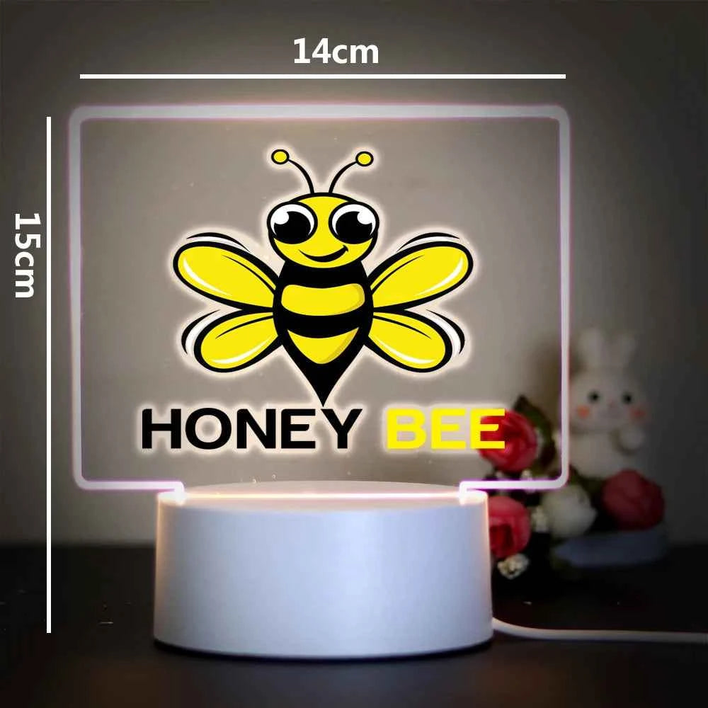 Bees Usb Atmosphere Table Lamp 16 Color Changing Rgb Ambient Lights For Bedroom Festival Home Bedside Gaming Room Decor