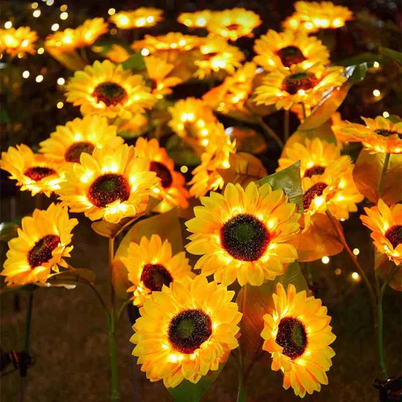 11111111 Bees Light - Solar Sunflower LED Light, Garden & Yard Decor