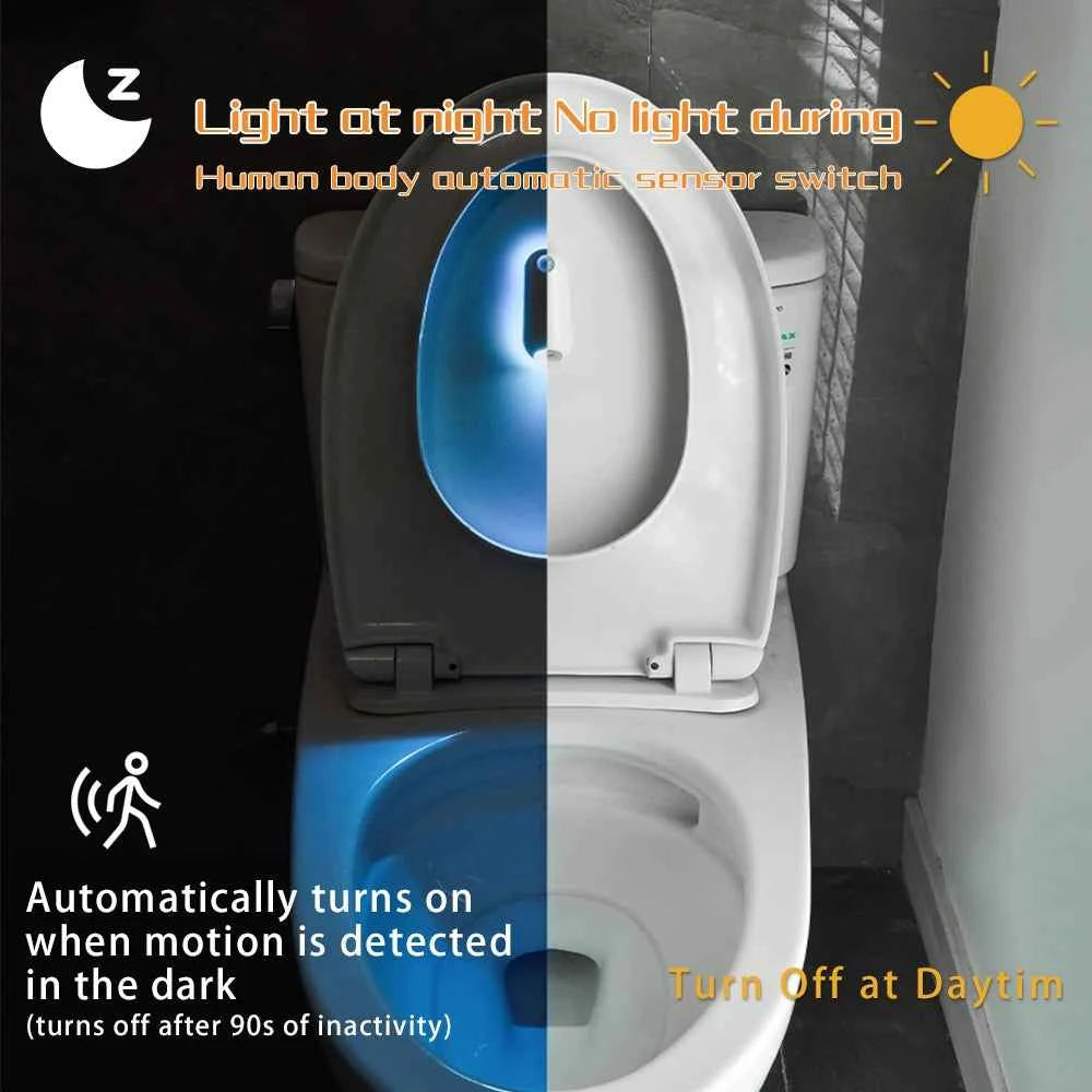 Bees Light | LED Smart Motion Sensor Night Light, Toilet Seat Lights, USB rechargeable 8Color Lamp for Summer Corridor WC Camping Home Decor