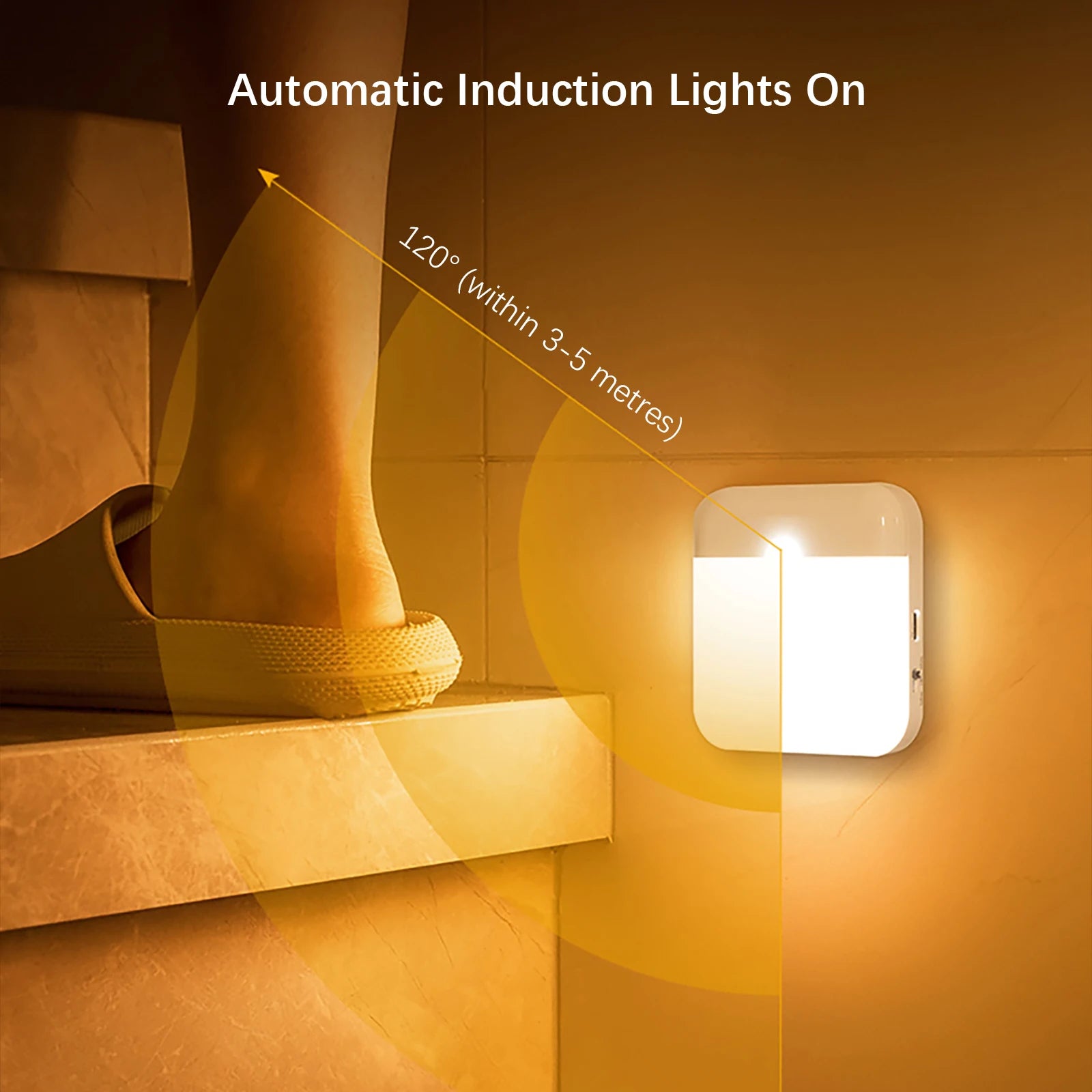 111111 Bees Light | LED Wireless Night Light, Human Motion Sensor Lantern Rechargeable Wall Lamp, for Camping, Summer, Stairs, Closet, Kitchen, Toilet | [[Product type]] Lighting – Bees Light