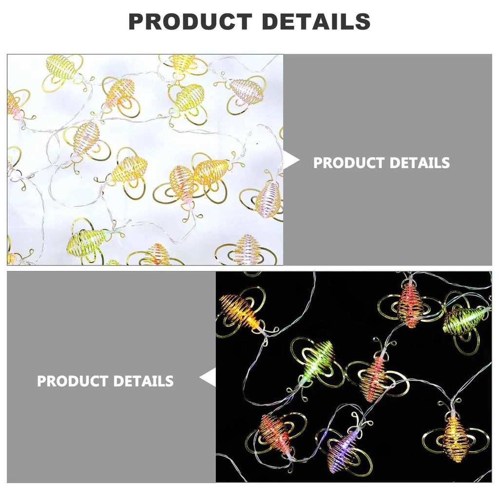 1Pcs Christmas LED Honey Bee String Lights Outdoor Garden Lamp Decorative Light String for Party Festival Decorative Light