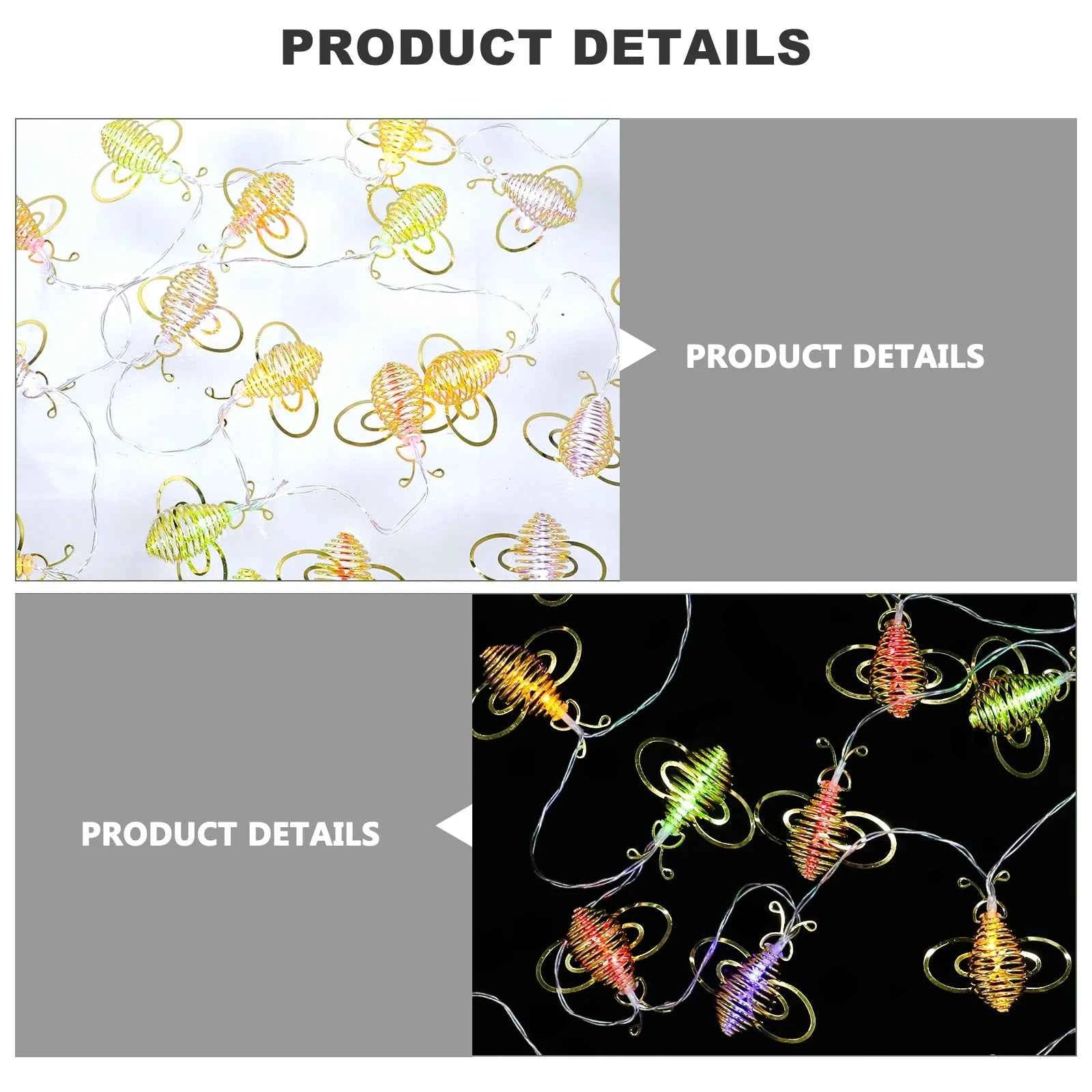 1Pcs Christmas LED Honey Bee String Lights Outdoor Garden Lamp Decorative Light String for Party Festival Decorative Light