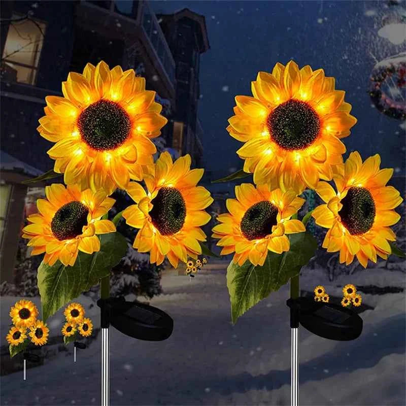 11111111 Bees Light - Solar Sunflower LED Light, Garden & Yard Decor