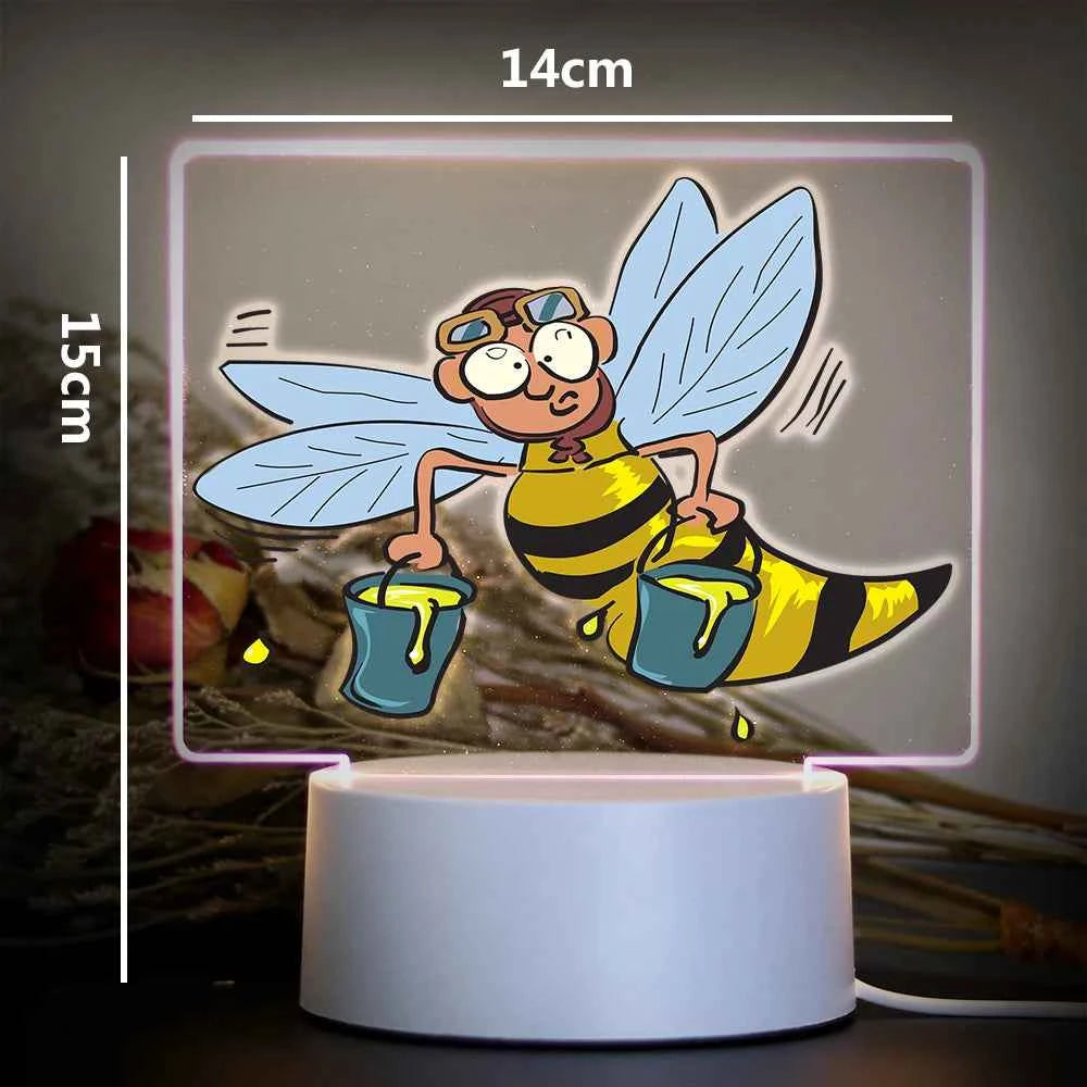 Bees Usb Atmosphere Table Lamp 16 Color Changing Rgb Ambient Lights For Bedroom Festival Home Bedside Gaming Room Decor