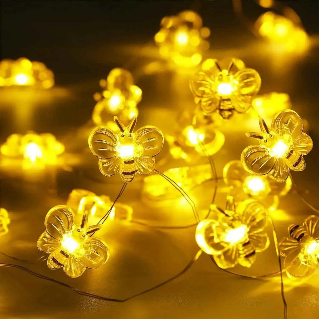 Honeybee String Lights Fairy Lights , bee  Decorations String Lights for Bedroom Plants Patios Party Wedding Party Xmas