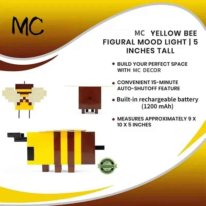 sLED Toy Creative Bee Night Light MC Model Room Home Atmosphere Luminous Table Lamp Children's Gift