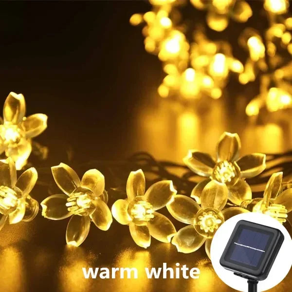 Solar LED String Bees Light for Outdoor Holiday Party, Garden, Tree, Fence, Balcony, Christmas, and Wedding Decoration