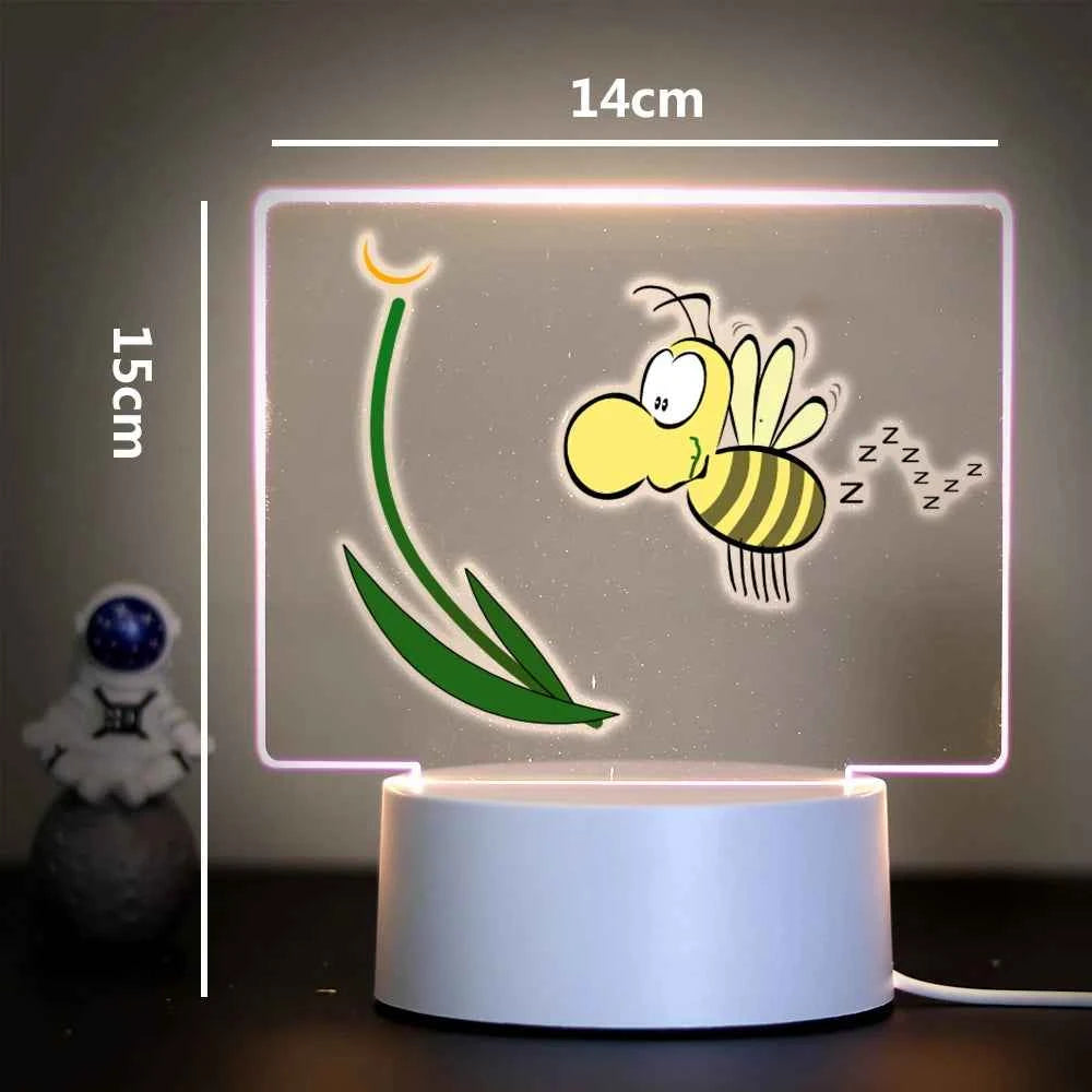 Bees Usb Atmosphere Table Lamp 16 Color Changing Rgb Ambient Lights For Bedroom Festival Home Bedside Gaming Room Decor