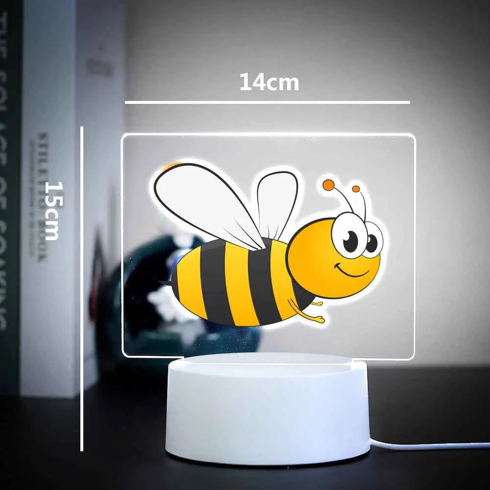 Bees Usb Atmosphere Table Lamp 16 Color Changing Rgb Ambient Lights For Bedroom Festival Home Bedside Gaming Room Decor