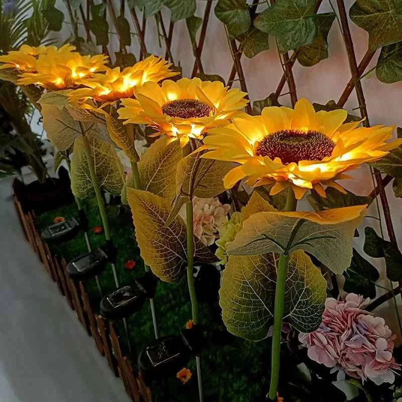 11111111 Bees Light - Solar Sunflower LED Light, Garden & Yard Decor
