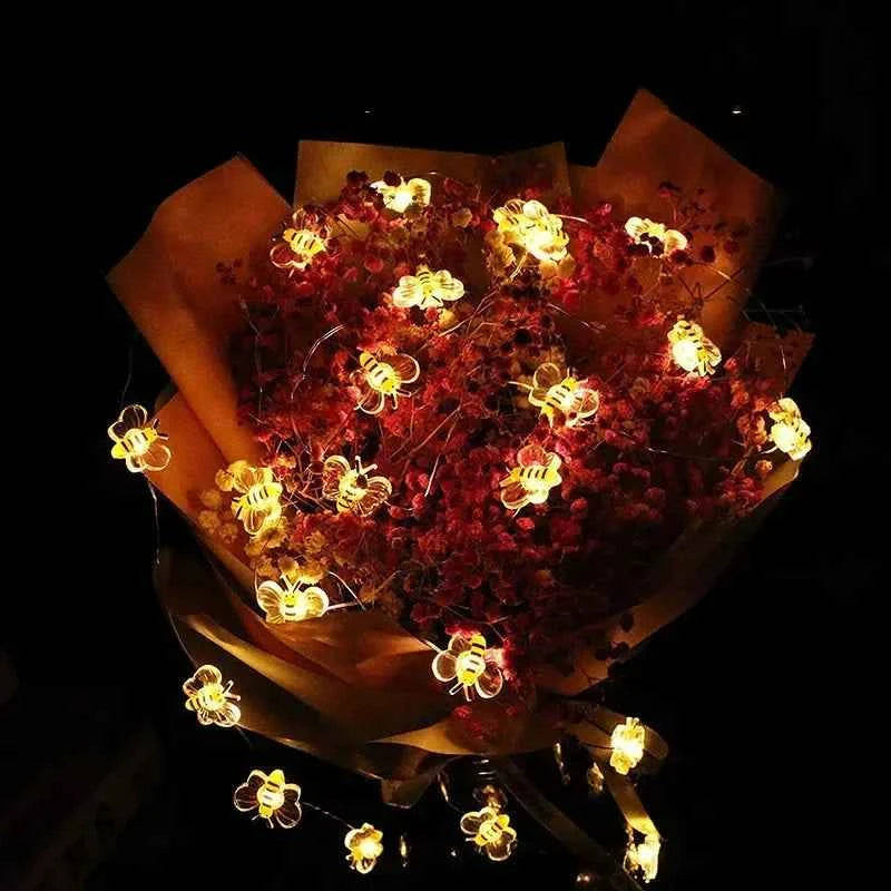 Honeybee String Lights Fairy Lights , bee  Decorations String Lights for Bedroom Plants Patios Party Wedding Party Xmas