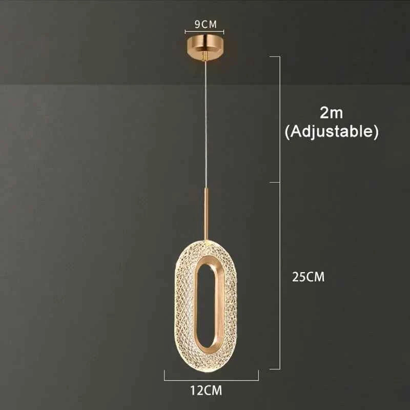Nordic Ring LED Pendant Lights Indoor Hanging Lamp Room Decor For Bedside Bedroom Living Room Modern Pendant Lamp