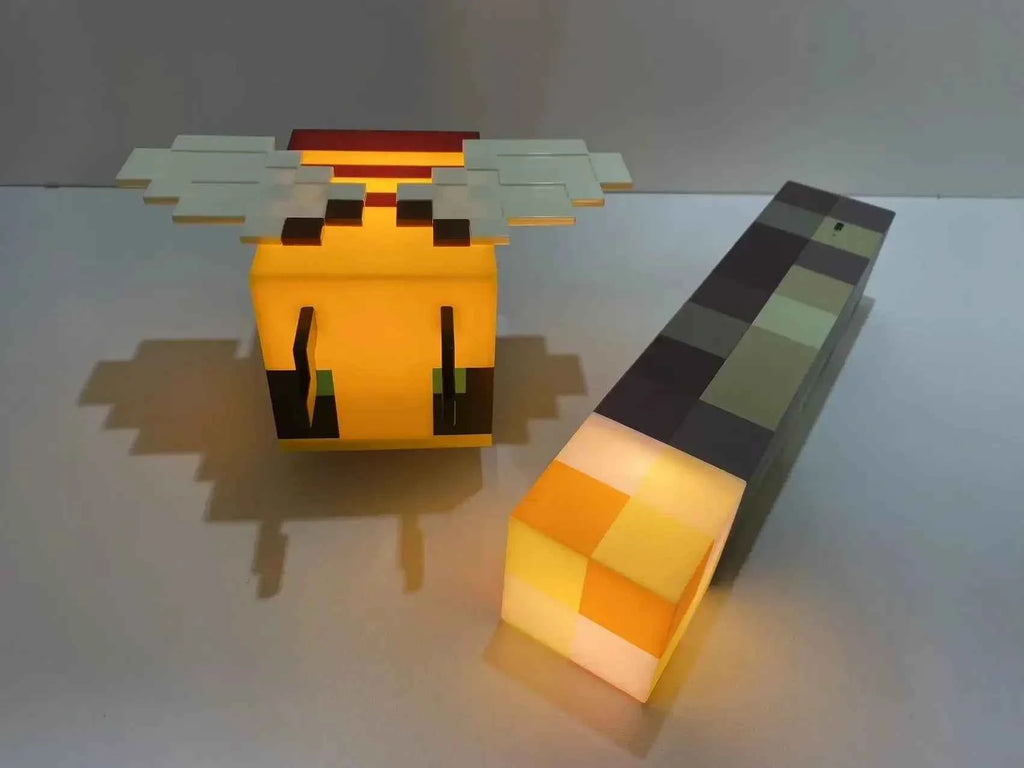 sLED Toy Creative Bee Night Light MC Model Room Home Atmosphere Luminous Table Lamp Children's Gift