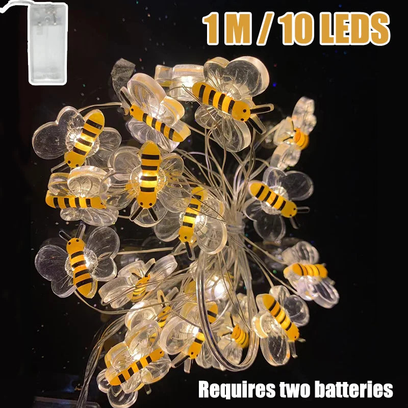 Honey Bees Light String - Fairy Lights for Bedroom, Plants, Patios, Party, Wedding, and Christmas Decorations