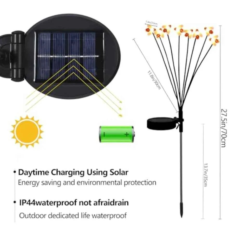 2 Pack Solar Powered Bee Shaped Garden Lights with Bright LED Illumination Perfect Outdoor Decor for Garden Pathways Patios and