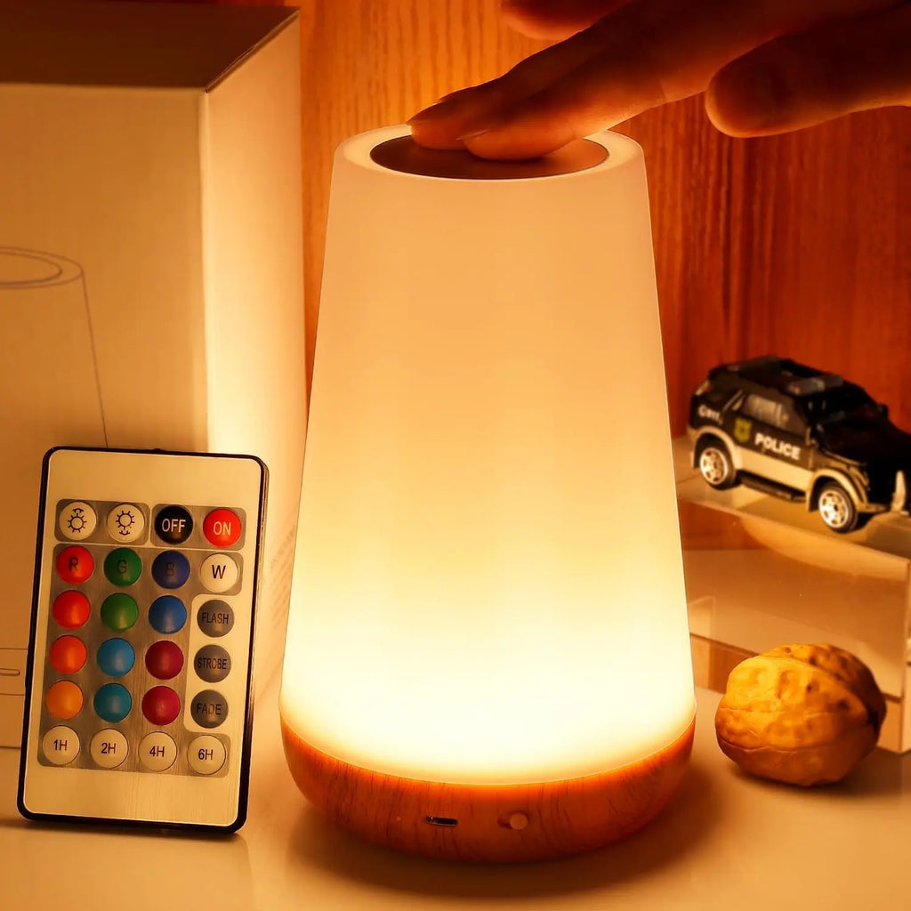 1111111Bees Light - 13-Color RGB Night Light with Touch & Remote Control – USB, Rechargeable, Bedside Lamp Dimmable Lamp Portable, Table | [[Product type]] Lighting – Bees Light