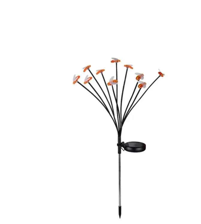 6/8/10 LED Solar Bee Firefly Butterfly Lights Waterproof Outdoor Garden Decorative Lawn Lights For Yard Patio Pathway