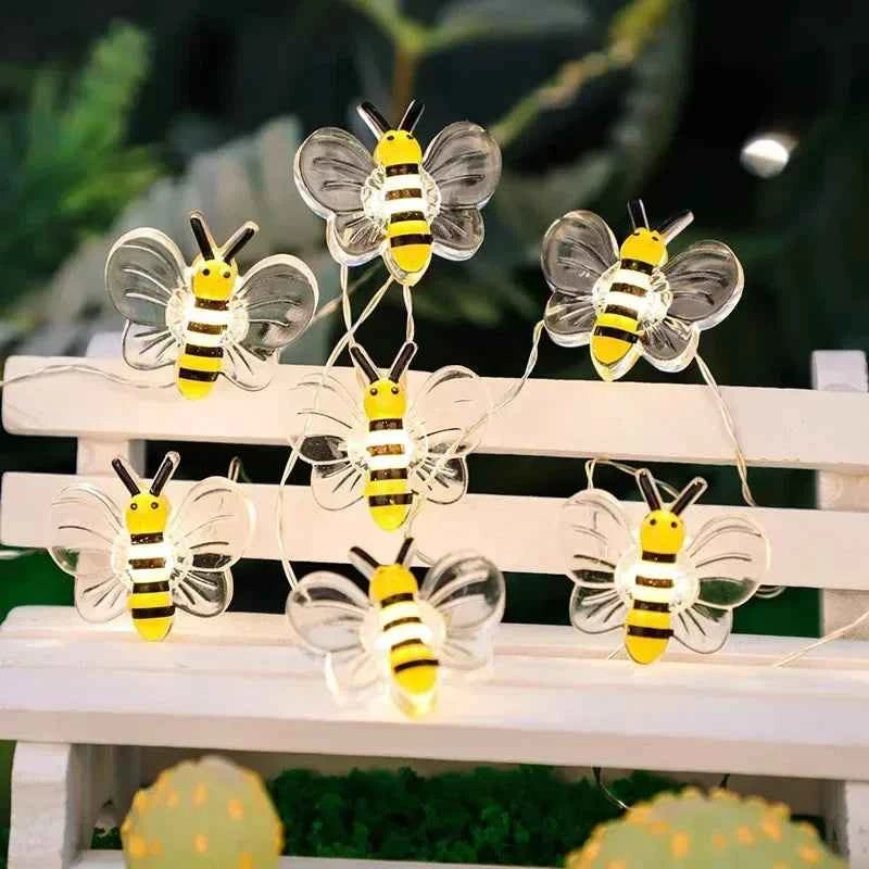 Honeybee String Lights Fairy Lights , bee  Decorations String Lights for Bedroom Plants Patios Party Wedding Party Xmas