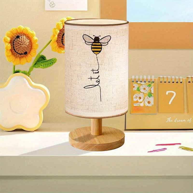 1pc Bee Flight Pattern USB-Powered Table Lamp with Geometric Design - Up-Lighting for Living Room, Bedroom Decor, Modern Home Gift Idea