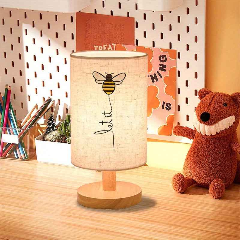 1pc Bee Flight Pattern USB-Powered Table Lamp with Geometric Design - Up-Lighting for Living Room, Bedroom Decor, Modern Home Gift Idea